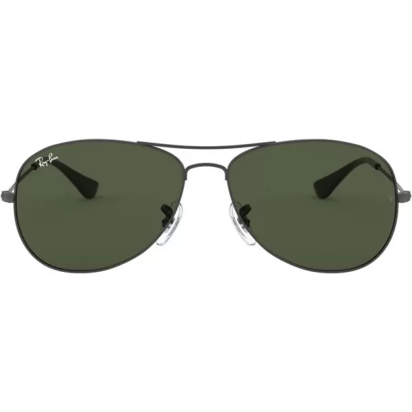 RayBan Mens Rb3362 Cockpit Aviator SunglassesGunmetalG15 Green