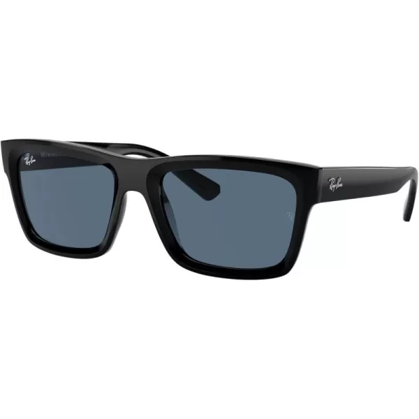 RayBan Mens Rb4396 Warren Rectangular SunglassesBlackDark Blue