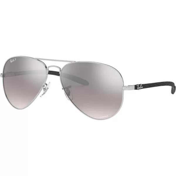 RayBan Mens Sunglasses MetalSteelSilverPolarized Grey Mirrored Silver Polarized Grey Mirror Silver