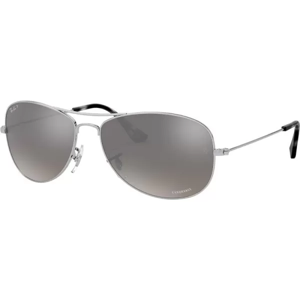 RayBan Mens Sunglasses RB3562 MetalSilverPolarized Grey Mirrored Silver Polarized Grey Mirror Silver