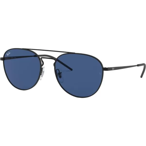 RayBan RB3589 Square SunglassesRubber BlackDark Blue