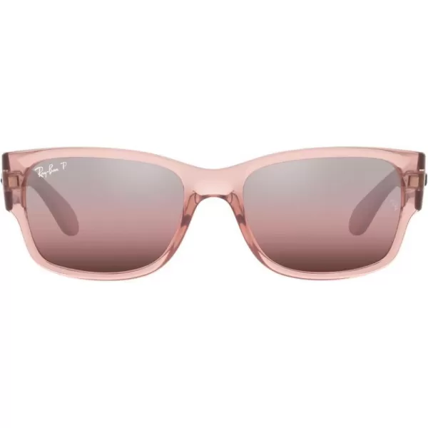 RayBan RB4388 Square SunglassesTransparent PinkWine Polarized