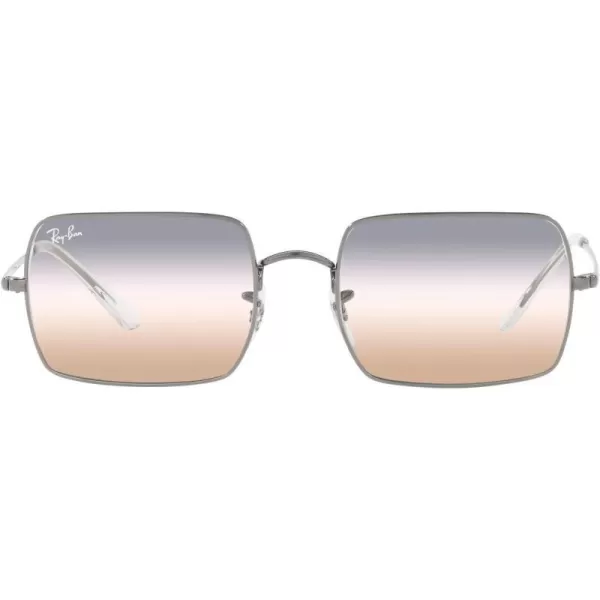 RayBan Rb1969 Rectangle Rectangular SunglassesGunmetalPink Gradient Grey