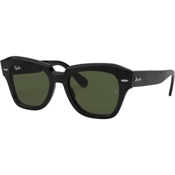 RayBan Rb2186 State Street Square SunglassesBlackG15 Green