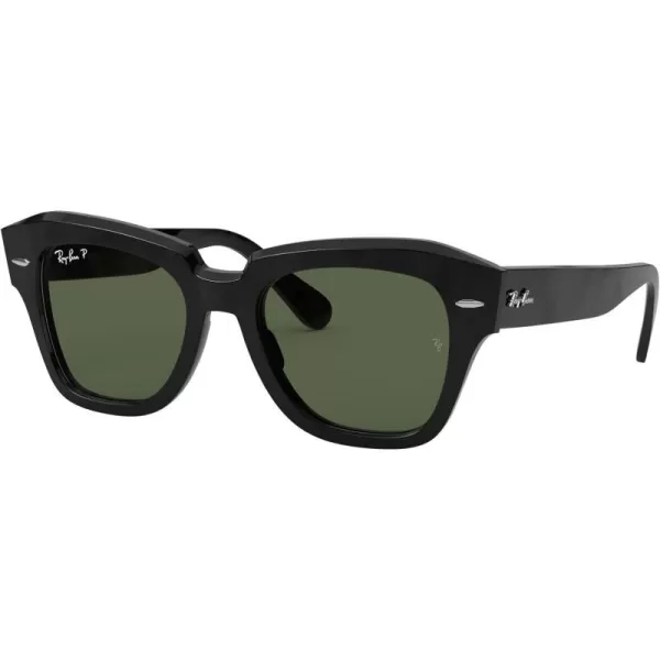 RayBan Rb2186 State Street Square SunglassesBlackG15 Green Polarized