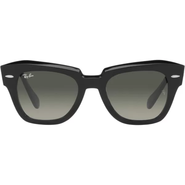 RayBan Rb2186 State Street Square SunglassesBlackGrey Gradient