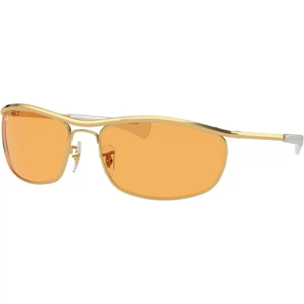 RayBan Rb3119m Olympian I Deluxe Rectangular SunglassesGoldOrange