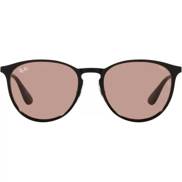 RayBan Rb3539 Erika Metal Evolve Photochromic Round SunglassesBlackEvolve Photochromic Brown to Dark Brown