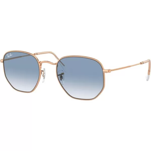 RayBan Rb3548 Hexagonal SunglassesRose GoldClear Gradient Blue