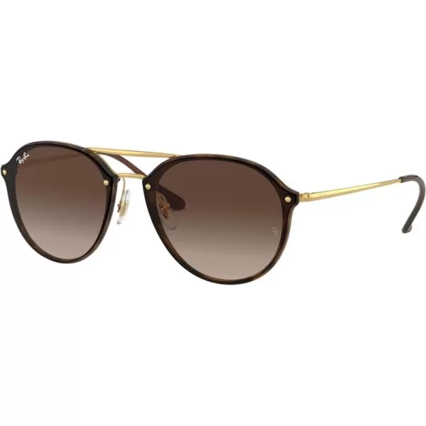 RayBan Rb4292n Blaze Double Bridge Square SunglassesLight HavanaBrown Gradient Dark Brown