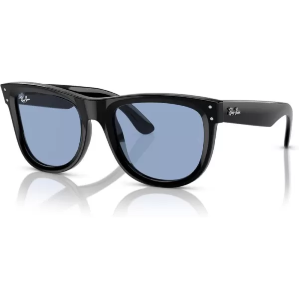 RayBan Rbr0502s Wayfarer Reverse Square SunglassesBlackLight Blue