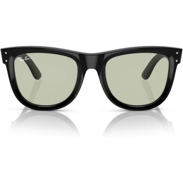 RayBan Rbr0502s Wayfarer Reverse Square SunglassesBlackLight Green