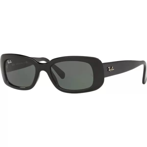 RayBan Womens RB4122 Rectangular SunglassesBlackGreen