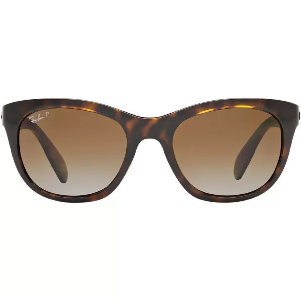 RayBan Womens RB4216 Square SunglassesLight HavanaPolarized Brown Gradient