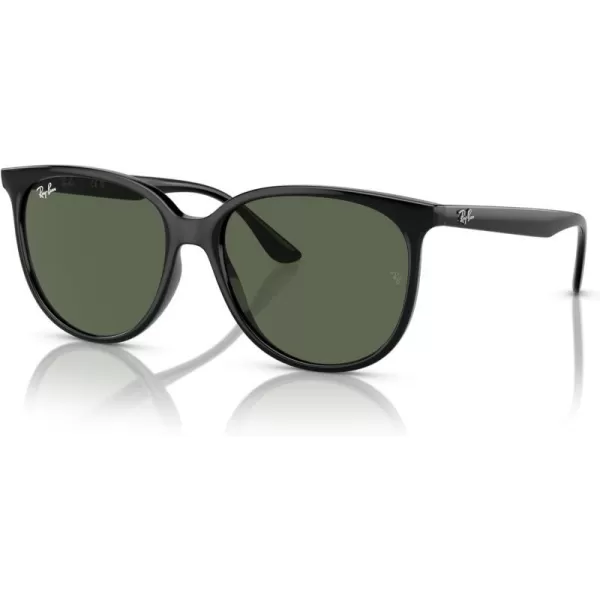 RayBan Womens Rb4378 Square SunglassesBlackDark Green