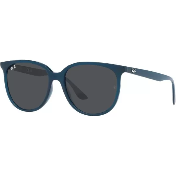 RayBan Womens Rb4378 Square SunglassesOpal BlueDark Grey