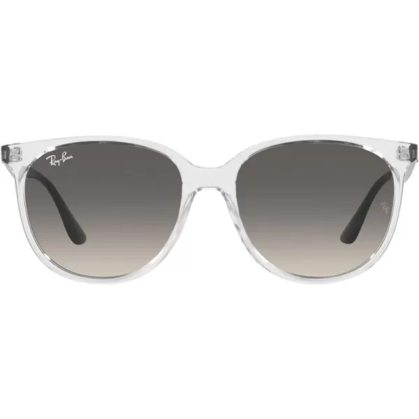 RayBan Womens Rb4378 Square SunglassesTransparentGrey Gradient