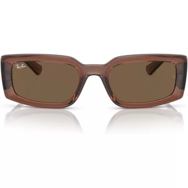 RayBan Womens Rb4395 Kiliane Square SunglassesTransparent BrownDark Brown