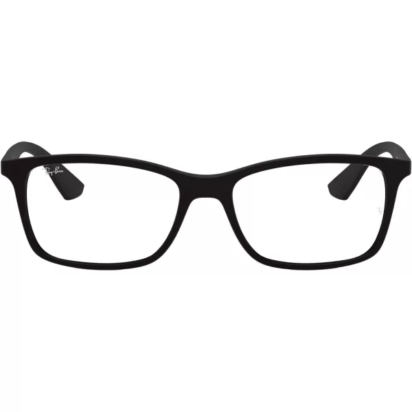 RayBan RX7047 Rectangular Prescription Eyeglass FramesMatte BlackDemo Lens