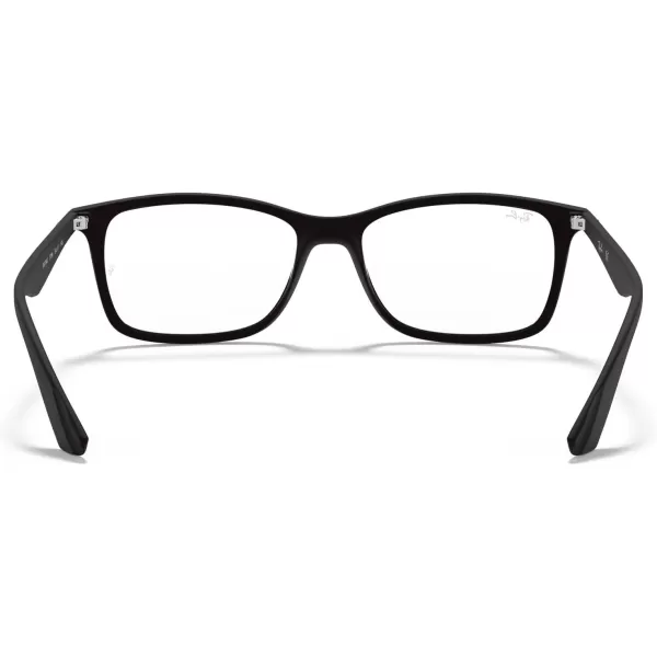 RayBan RX7047 Rectangular Prescription Eyeglass FramesMatte BlackDemo Lens