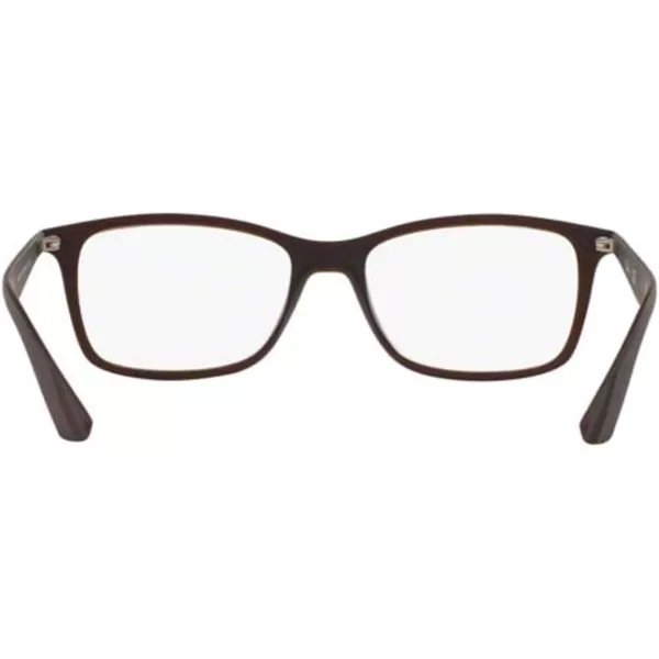 RayBan RX7047 Rectangular Prescription Eyeglass FramesMatte Transparent BrownDemo Lens