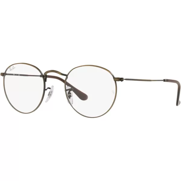 RayBan Rx3447v Round Metal Prescription Eyewear FramesAntique GoldDemo Lens