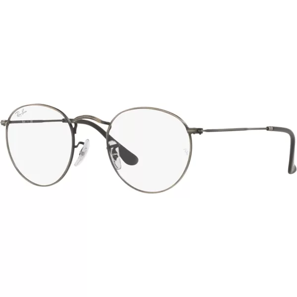 RayBan Rx3447v Round Metal Prescription Eyewear FramesAntique GunmetalDemo Lens