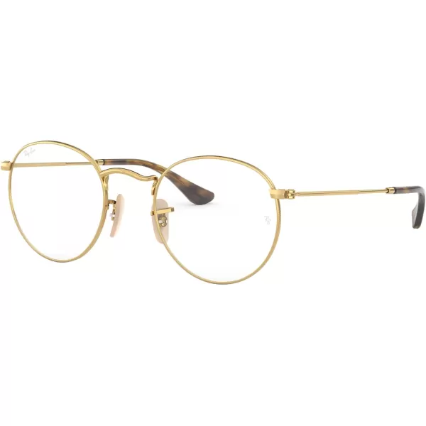 RayBan Rx3447v Round Metal Prescription Eyewear FramesGoldDemo Lens