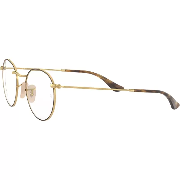 RayBan Rx3447v Round Metal Prescription Eyewear FramesHavana on AristaDemo Lens