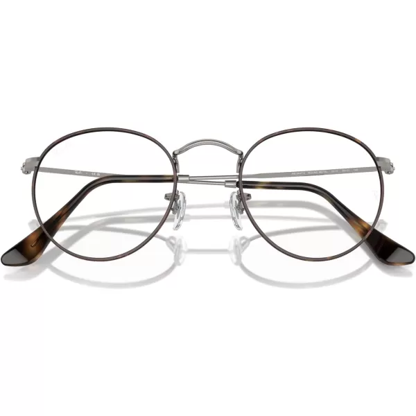 RayBan Rx3447v Round Metal Prescription Eyewear FramesHavana on GunmetalDemo Lens