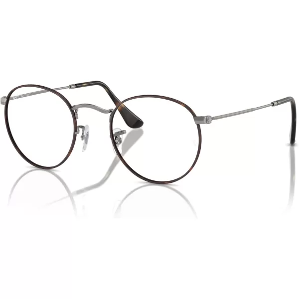 RayBan Rx3447v Round Metal Prescription Eyewear FramesHavana on GunmetalDemo Lens