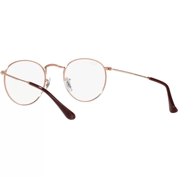 RayBan Rx3447v Round Metal Prescription Eyewear FramesRose GoldDemo Lens