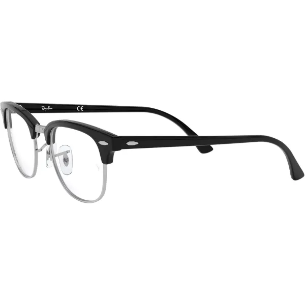 RayBan Rx5154 Clubmaster Square Prescription Eyeglass FramesBlackDemo Lens