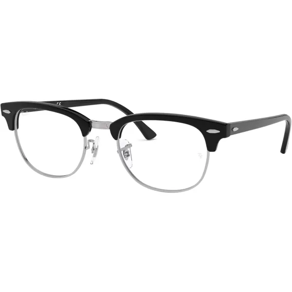 RayBan Rx5154 Clubmaster Square Prescription Eyeglass FramesBlackDemo Lens