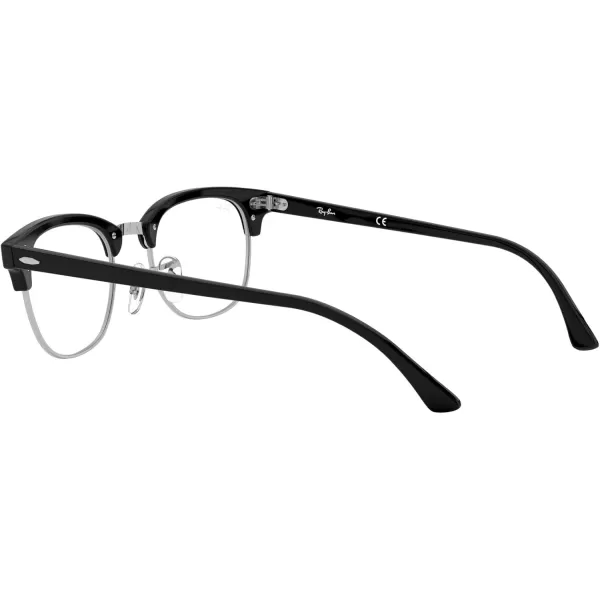 RayBan Rx5154 Clubmaster Square Prescription Eyeglass FramesBlackDemo Lens