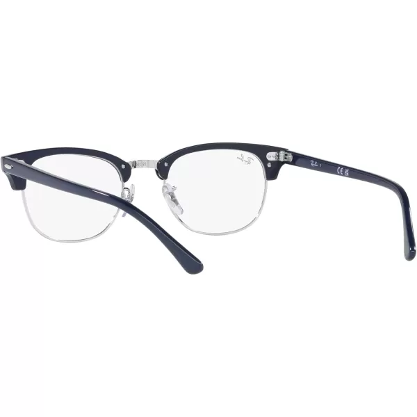 RayBan Rx5154 Clubmaster Square Prescription Eyeglass FramesBlue on SilverDemo Lens