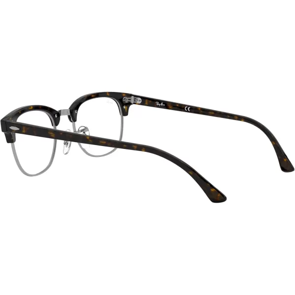 RayBan Rx5154 Clubmaster Square Prescription Eyeglass FramesDark HavanaDemo Lens