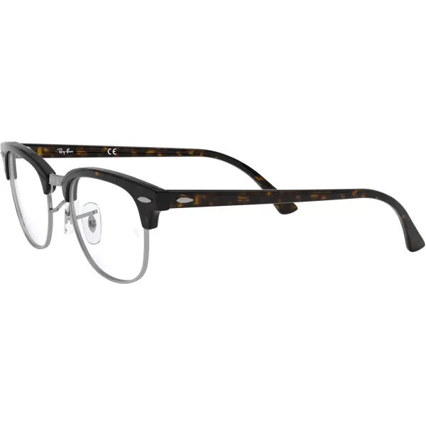 RayBan Rx5154 Clubmaster Square Prescription Eyeglass FramesDark HavanaDemo Lens