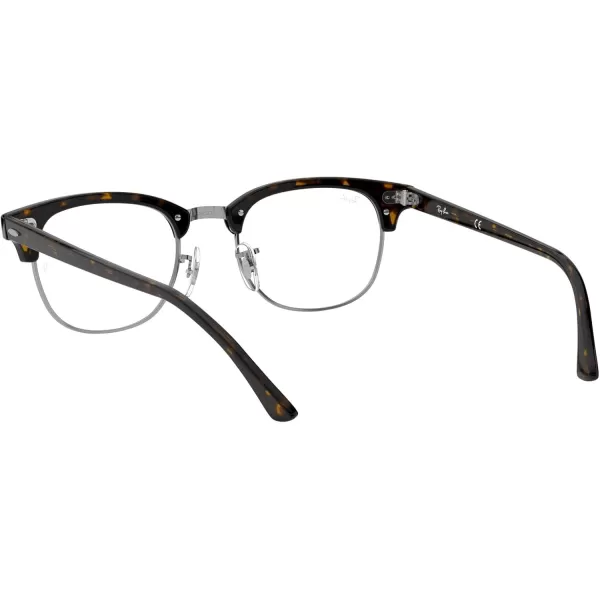 RayBan Rx5154 Clubmaster Square Prescription Eyeglass FramesDark HavanaDemo Lens