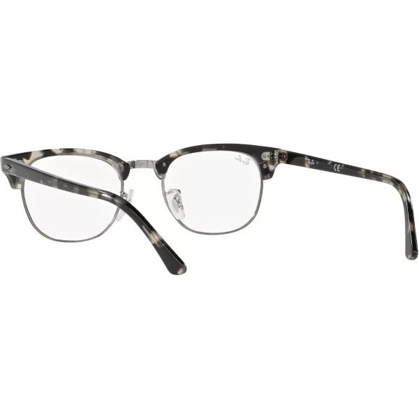 RayBan Rx5154 Clubmaster Square Prescription Eyeglass FramesGrey HavanaDemo Lens