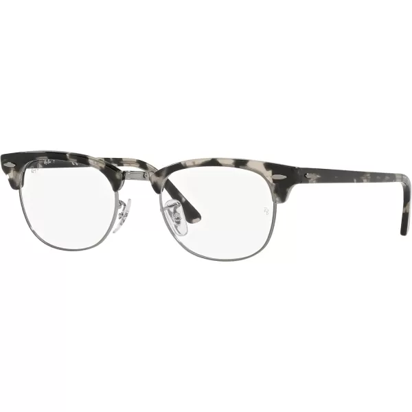 RayBan Rx5154 Clubmaster Square Prescription Eyeglass FramesGrey HavanaDemo Lens