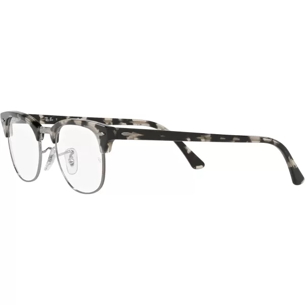 RayBan Rx5154 Clubmaster Square Prescription Eyeglass FramesGrey HavanaDemo Lens