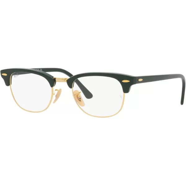 RayBan Rx5154 Clubmaster Square Prescription Eyeglass FramesGrey on BlackDemo Lens