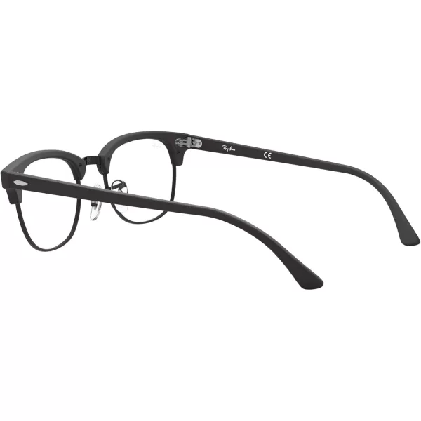 RayBan Rx5154 Clubmaster Square Prescription Eyeglass FramesMatte BlackDemo Lens