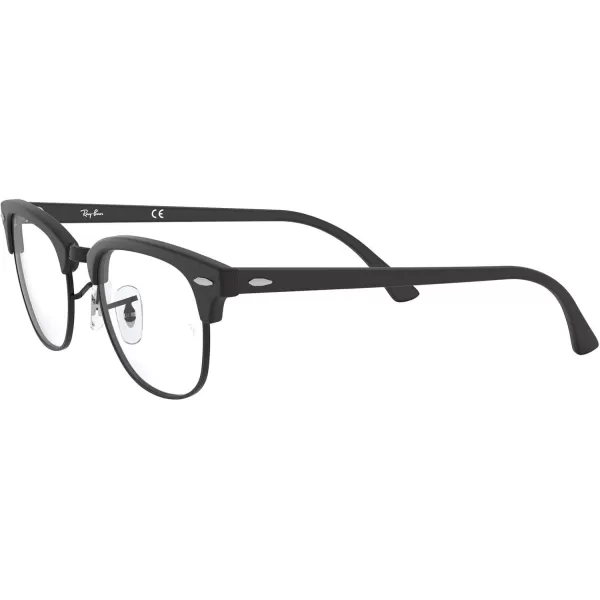 RayBan Rx5154 Clubmaster Square Prescription Eyeglass FramesMatte BlackDemo Lens