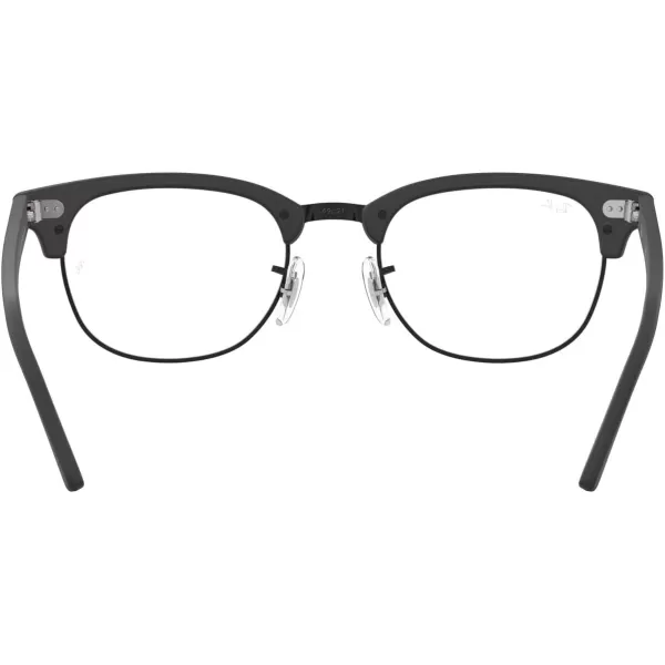 RayBan Rx5154 Clubmaster Square Prescription Eyeglass FramesMatte BlackDemo Lens