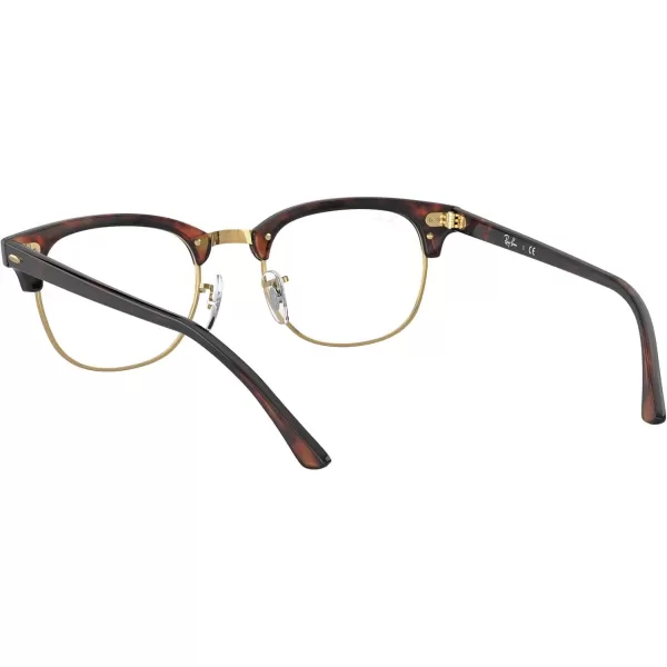 RayBan Rx5154 Clubmaster Square Prescription Eyeglass FramesMock TortoiseDemo Lens