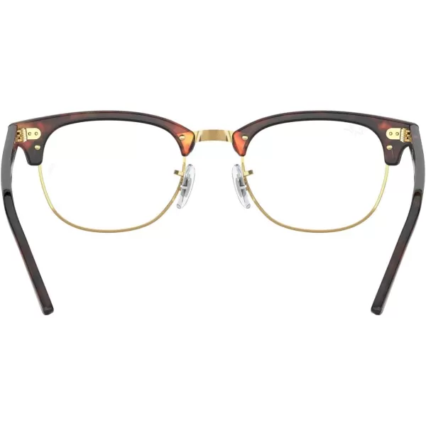 RayBan Rx5154 Clubmaster Square Prescription Eyeglass FramesMock TortoiseDemo Lens