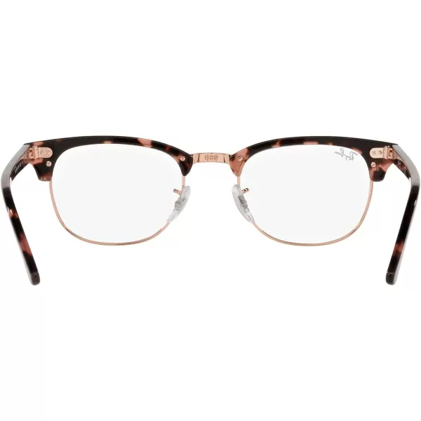 RayBan Rx5154 Clubmaster Square Prescription Eyeglass FramesPink HavanaDemo Lens