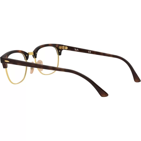 RayBan Rx5154 Clubmaster Square Prescription Eyeglass FramesRed HavanaDemo Lens